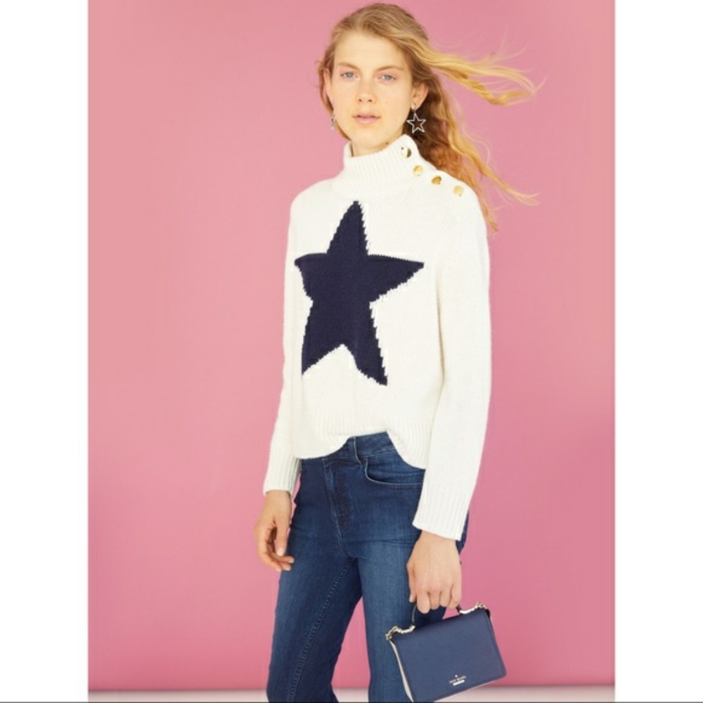NWT Kate Spade Star Knit Turtleneck Sweater